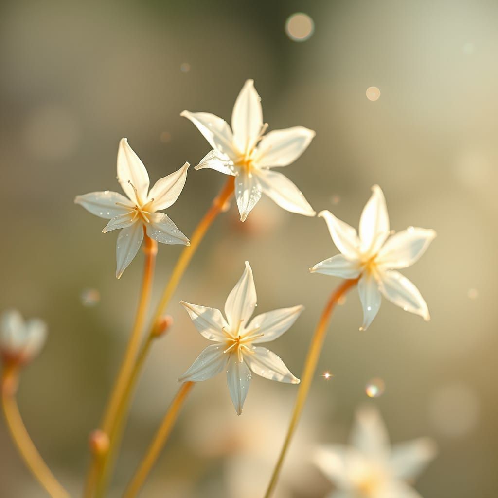 Whimsical Starlight Blooms in Soft Focus