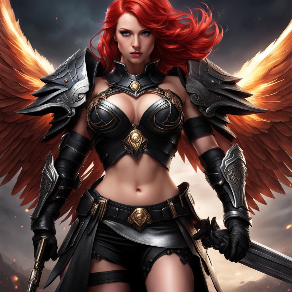 Angel, the redhead Warrior