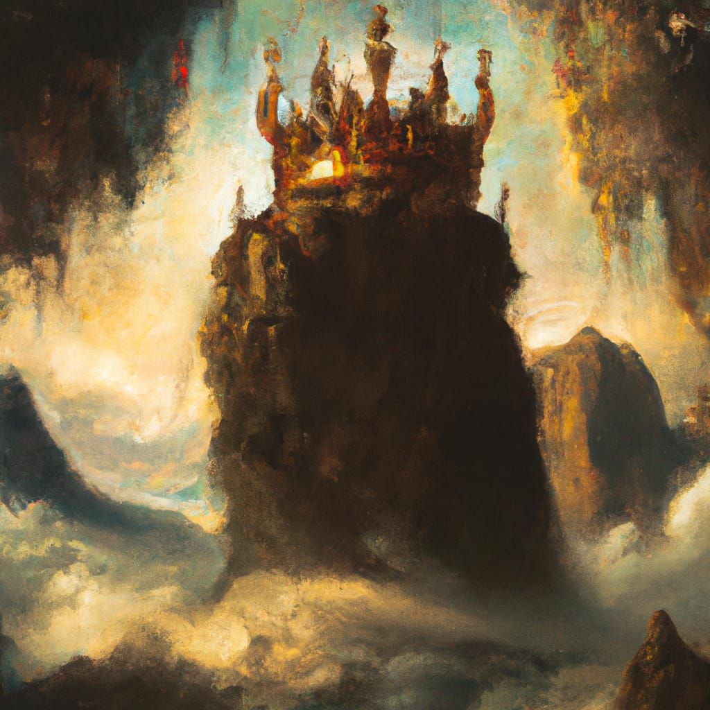 Surrealist King's Crown in Ethereal Light