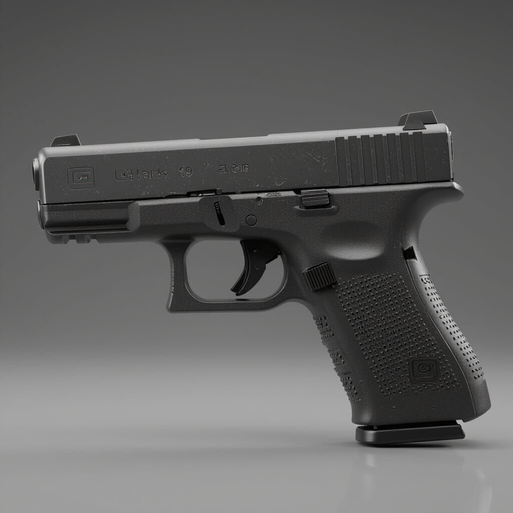 Photorealistic Glock 19 Pistol Render