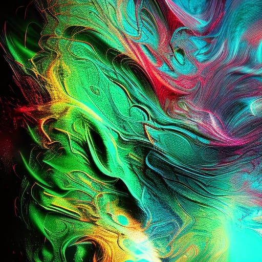 Psychedelic Riverboat in Expressionist Style