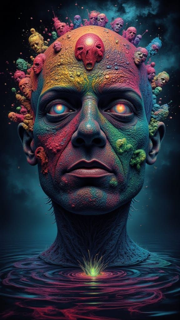 Mindscape of Emotions: Faces Emerge from Contemplative Face