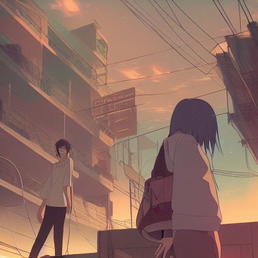 Anime Key Visual in Studio Ghibli Style