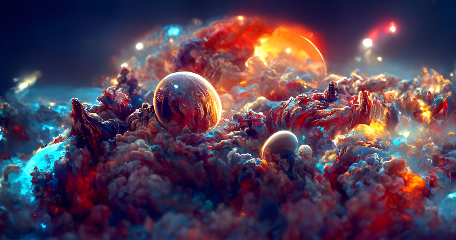 Spectacular Space Clouds in Hyperreal Digital Art