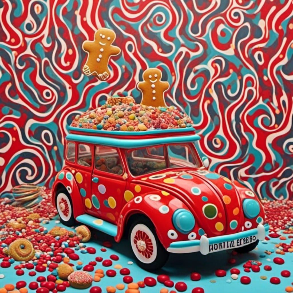 Gingerbread Hotrod in Candy Utopia