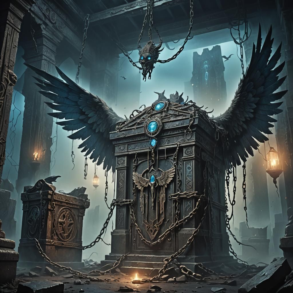 Winged Creatures Bound to Ancient Sarcophagi