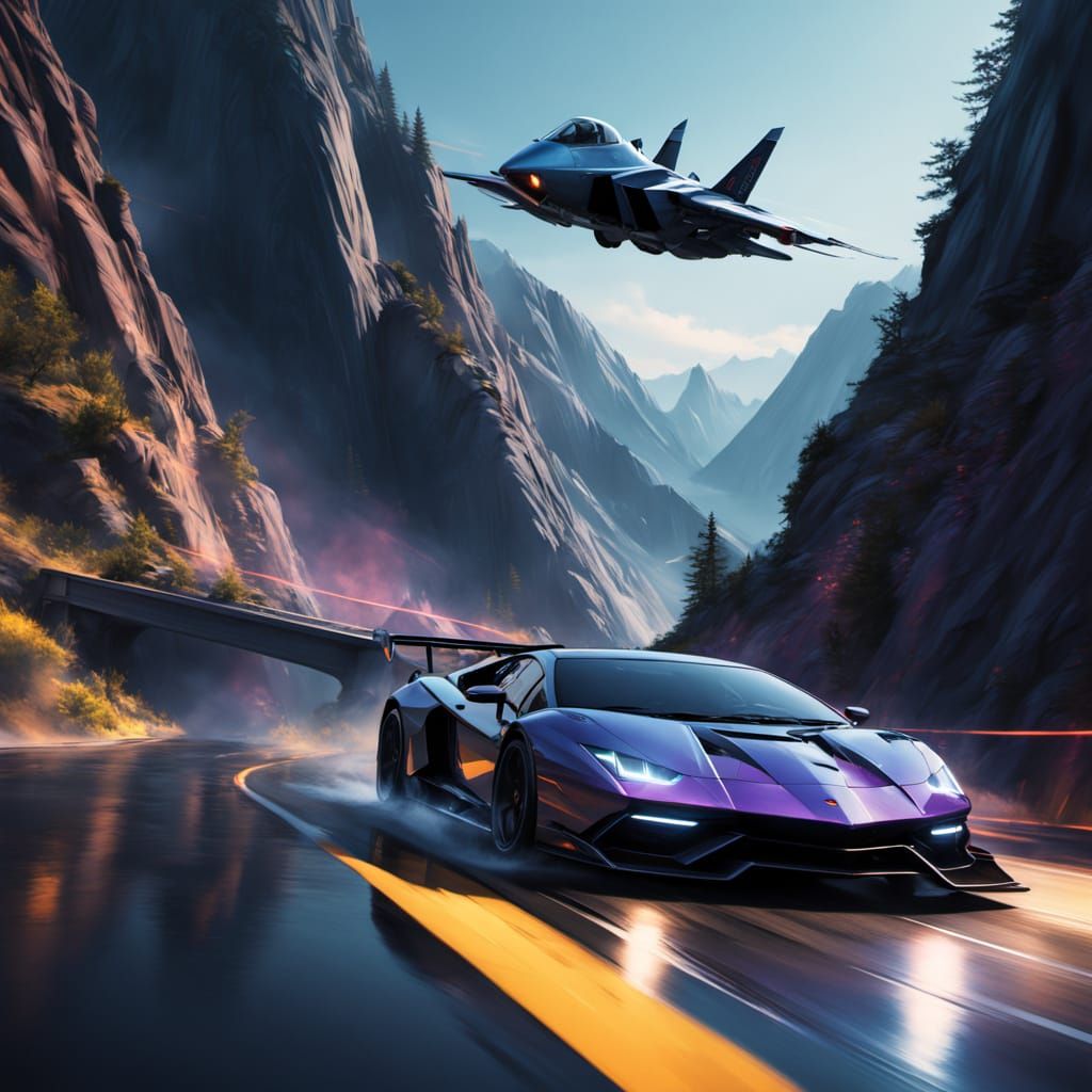 High-Speed Showdown: Tomcat and Revuelto in Neon-Lit Nightti...