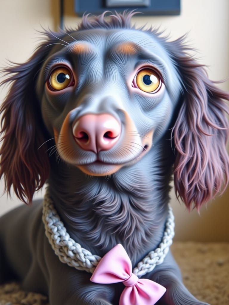 Dreamy-Eyed Spaniel Portrait in Sentimental Style