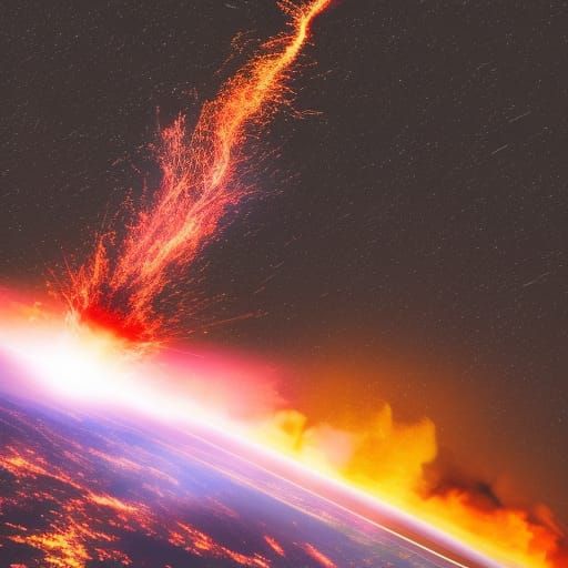 Fiery Meteor Strikes Earth in Explosive Impact