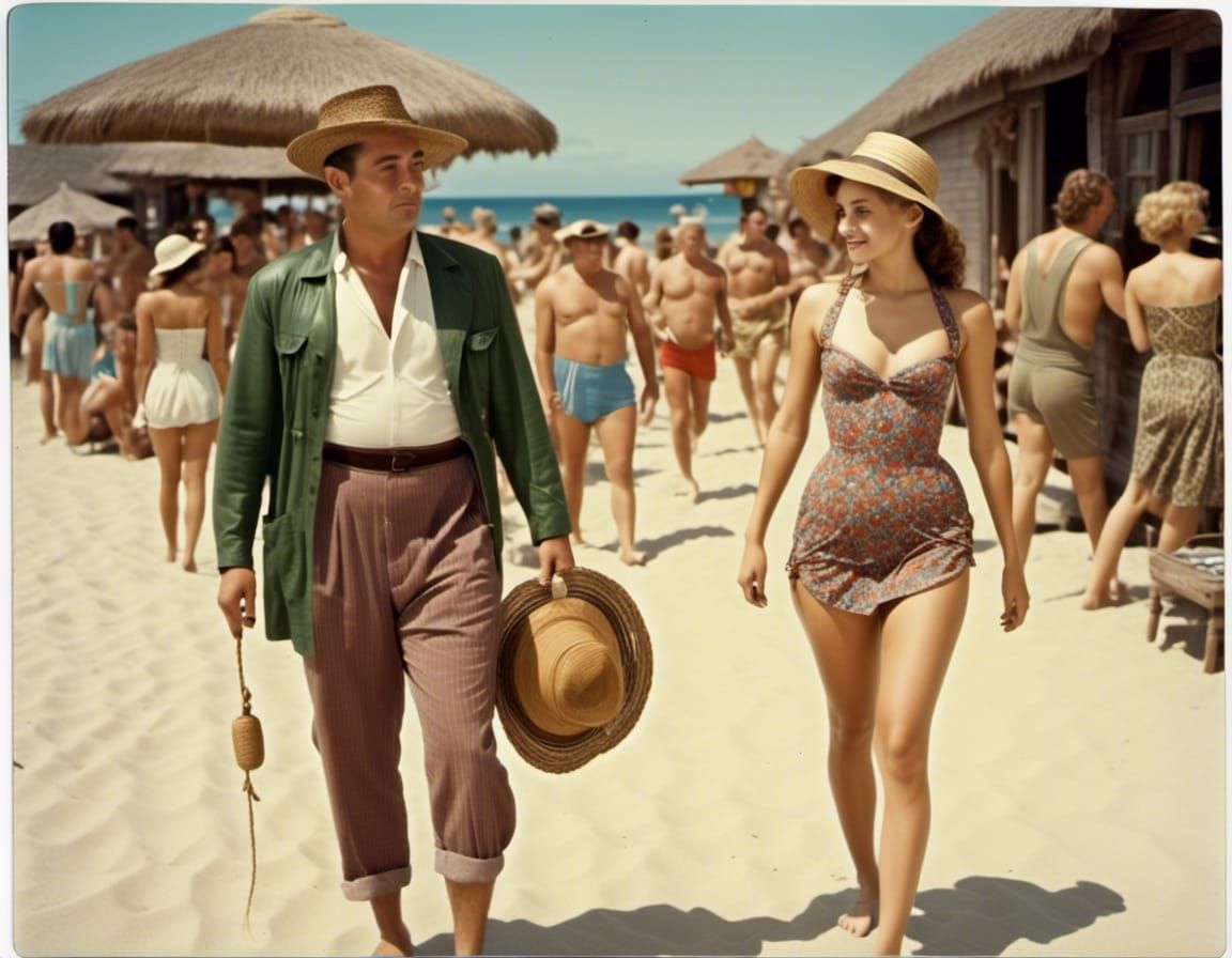 Vintage South Pacific Beach Resort Postcard