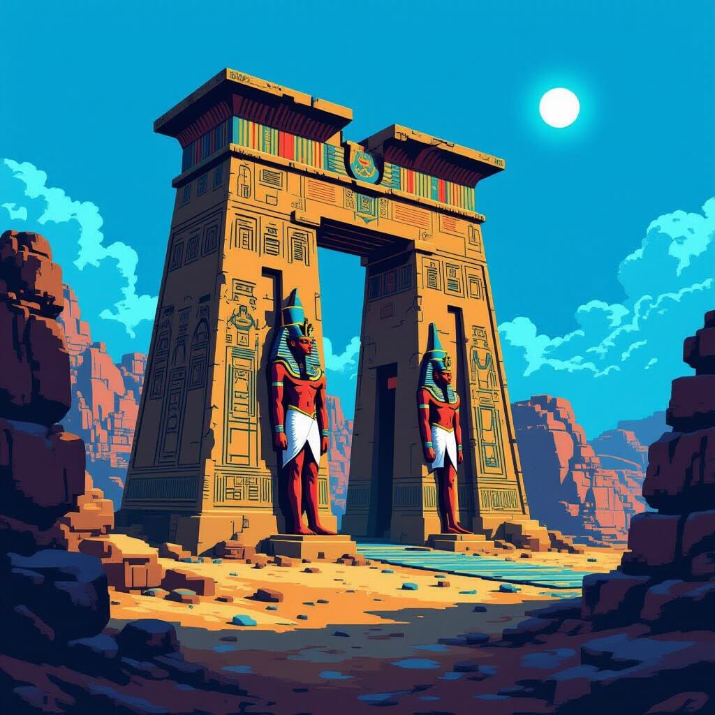 8-Bit Pharaoh in Lost Egyptian Temple