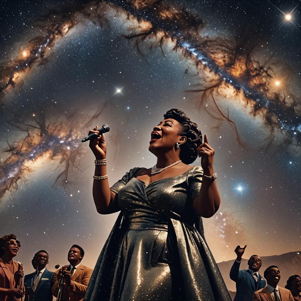 Ella Fitzgerald Serenades the Stars: Fantasy Concept Art