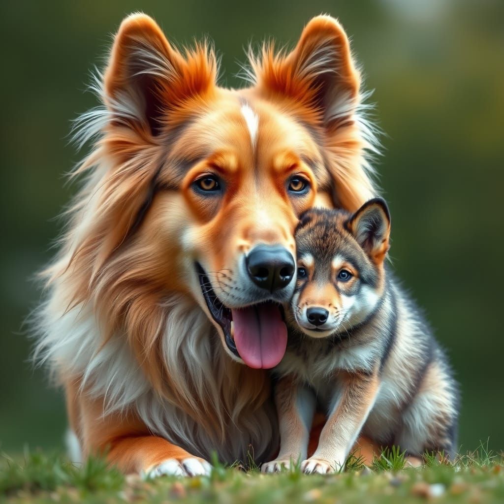 Canine Hybrid in Whimsical Illustration