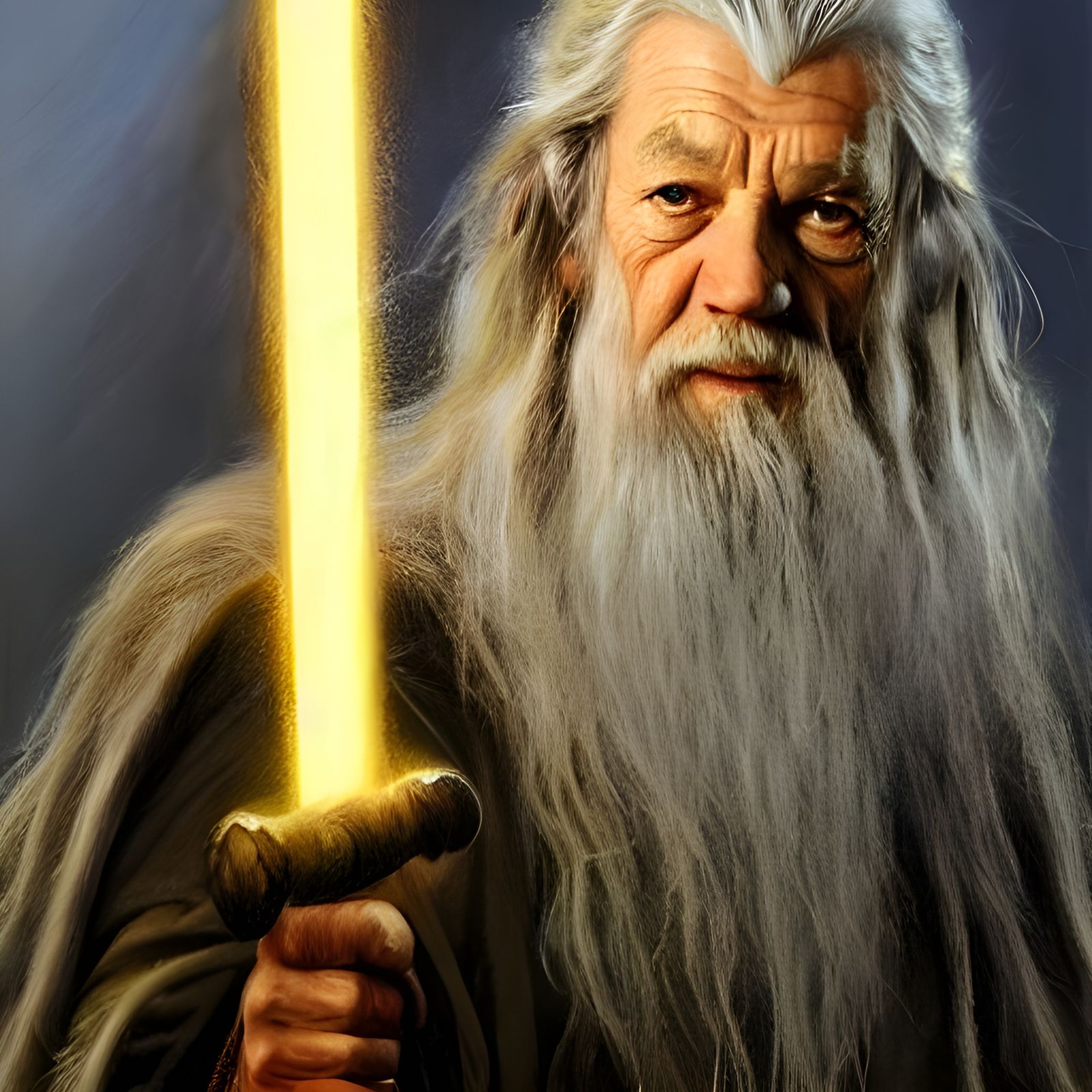 Gandalf The Grey Portrait as Oil Painting