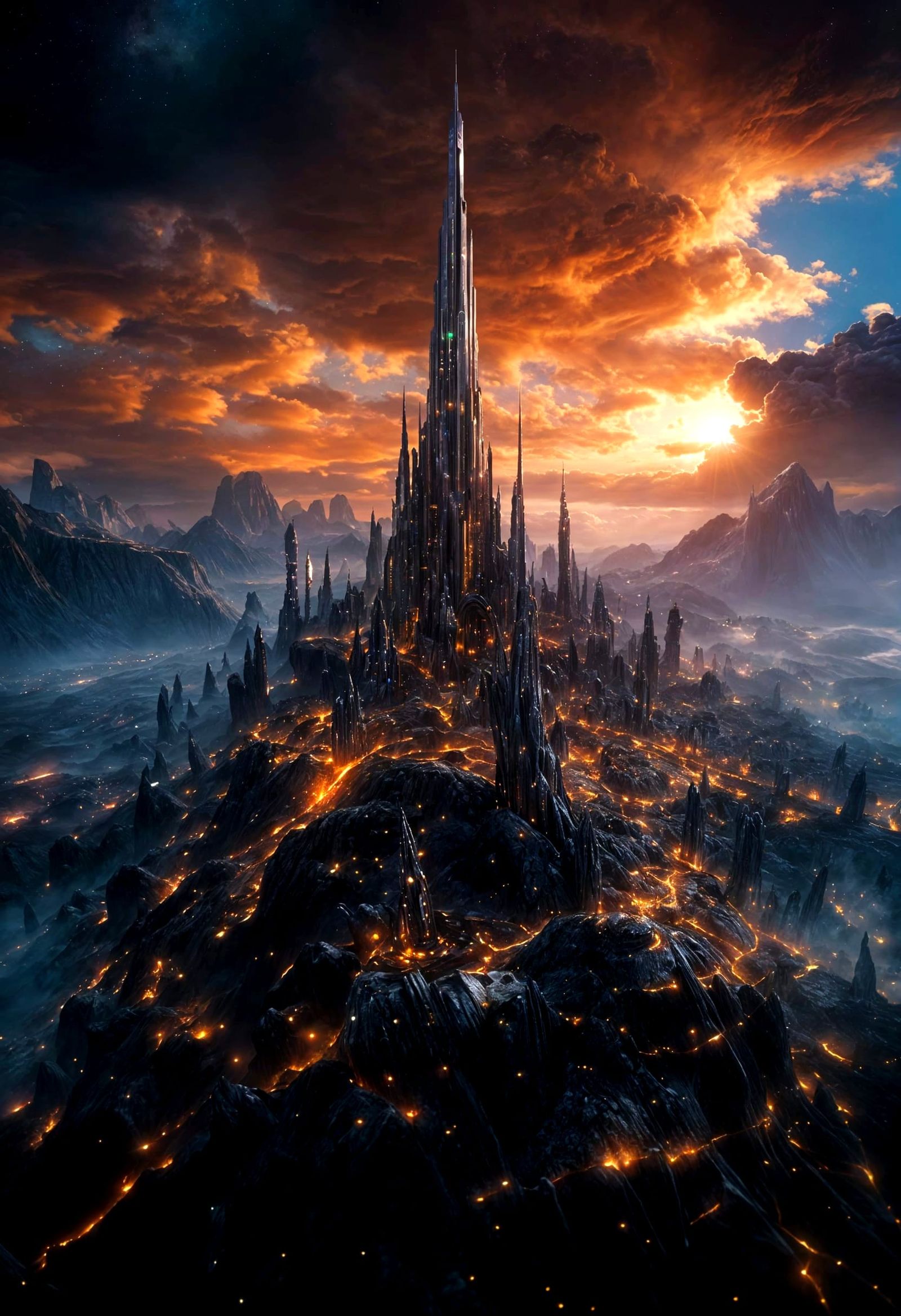 Ethereal Metropolis Amidst Stellar Wastes