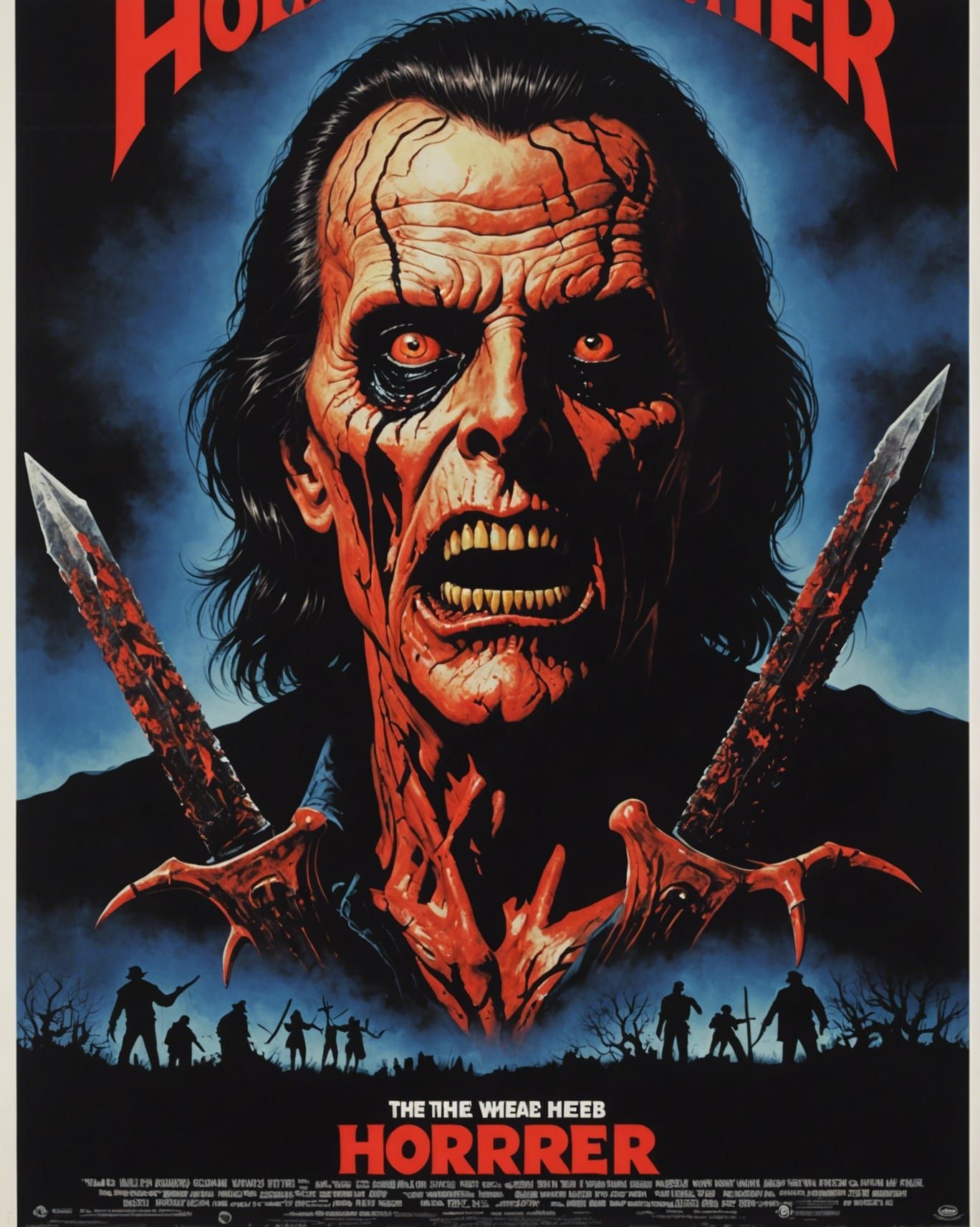 Retro 1980s Horror Movie Poster Art
