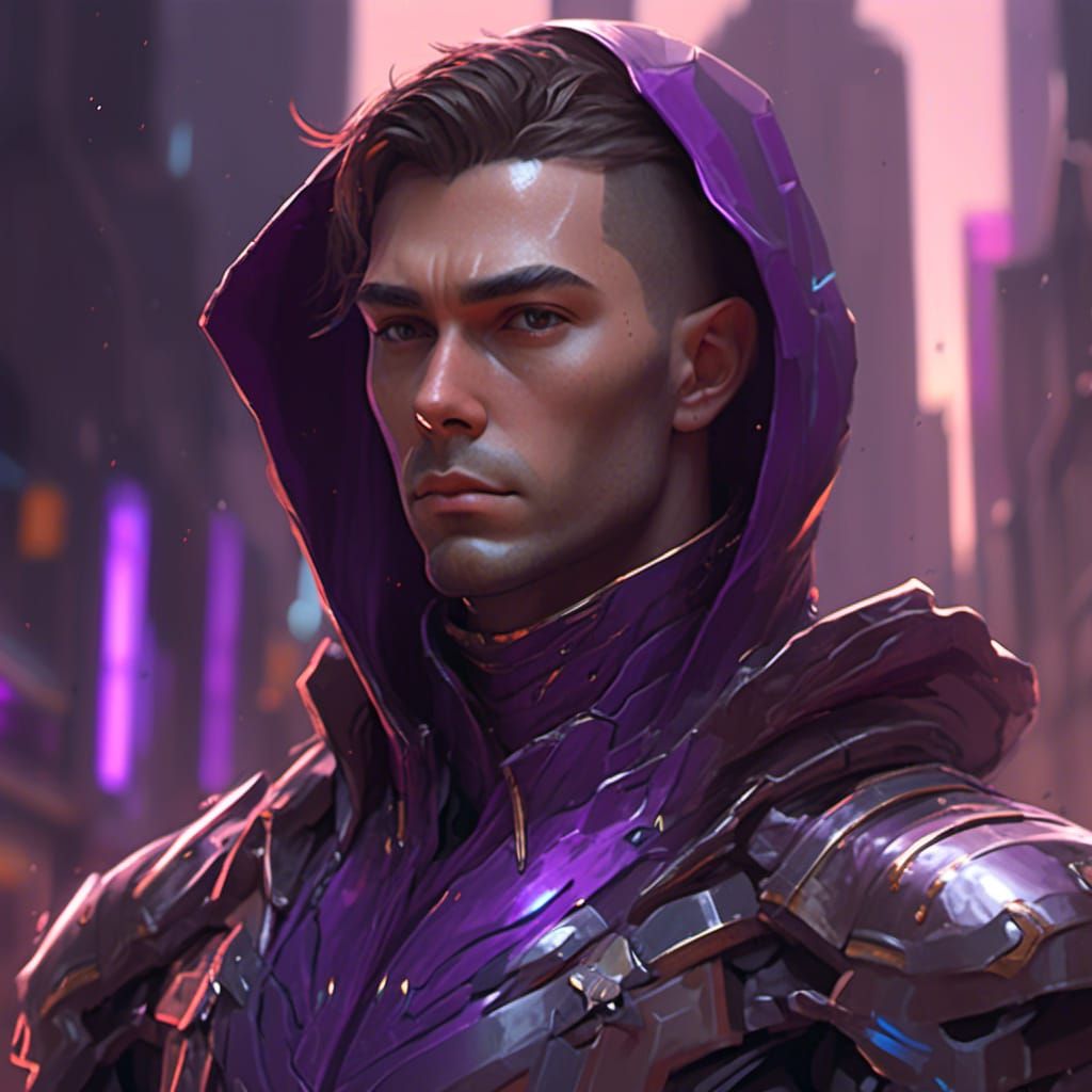 Wealthy Man in Futuristic Armor by Rutkowski