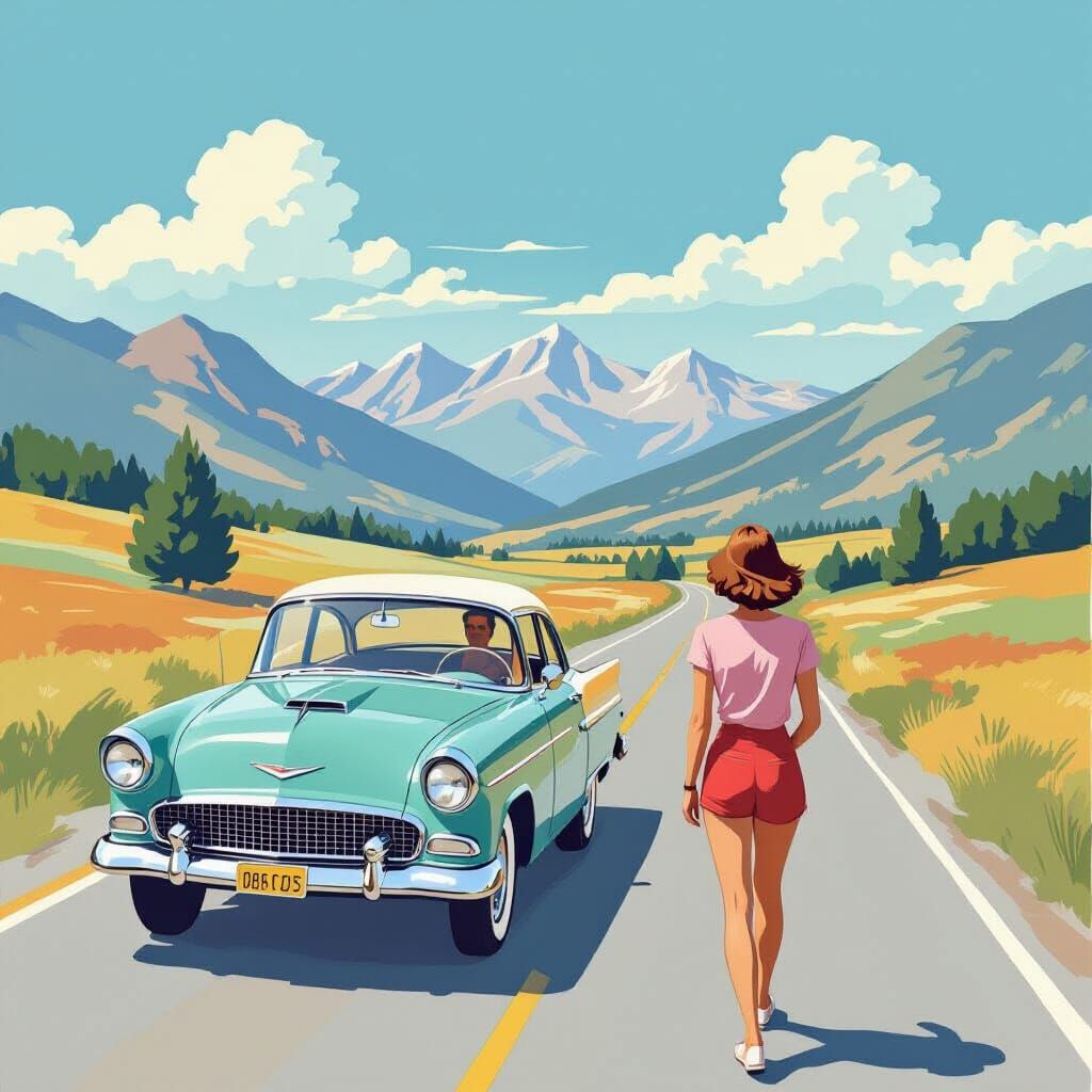Pastel Road Trip Inspired by Hockney and Matisse