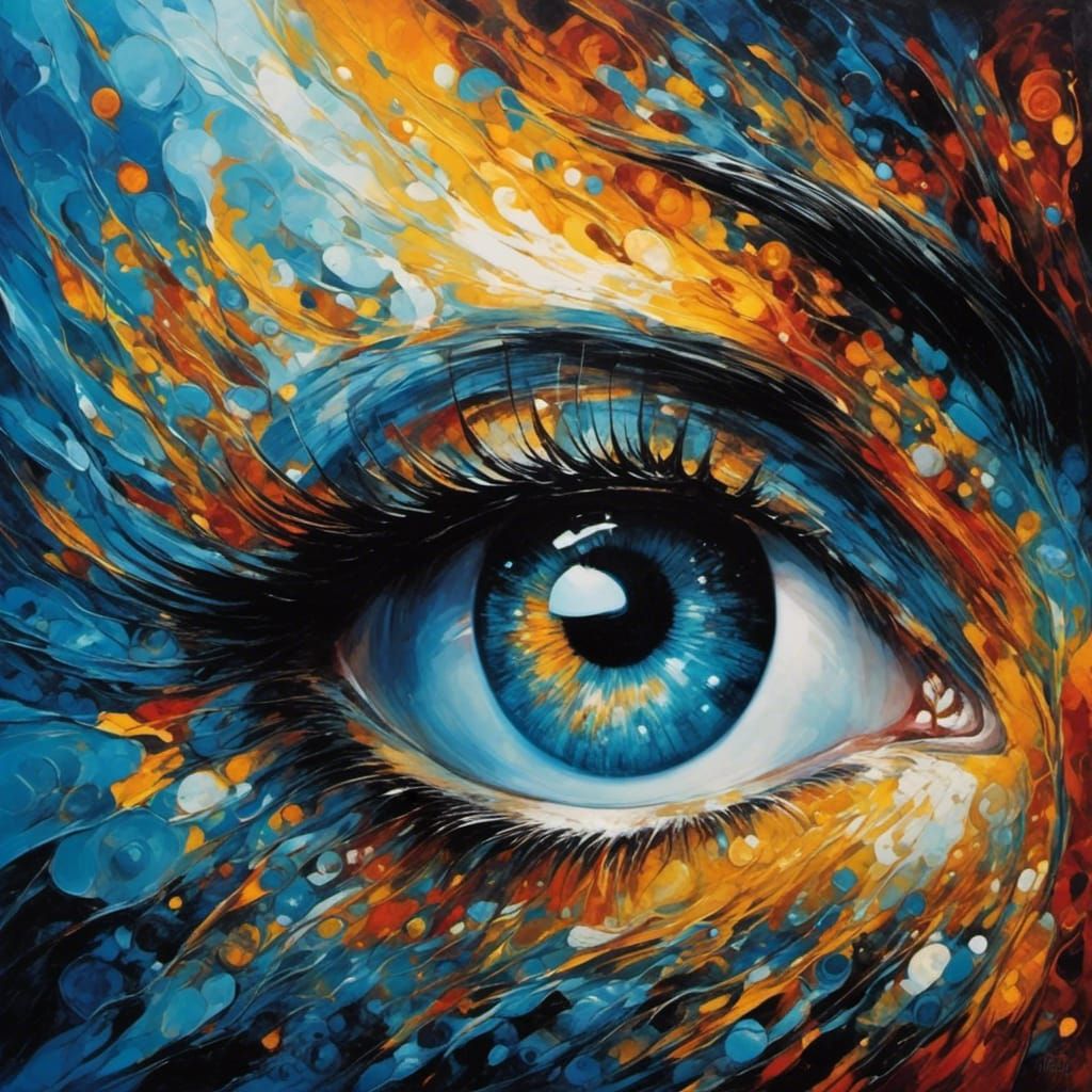 Cosmic Eye in a Psychedelic Style