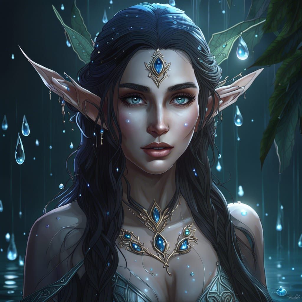 Beautiful Elf Girl Portrait in 3D Shading