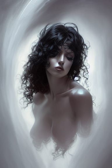 Elegant Lady of Death Portrait in Artgerm Style