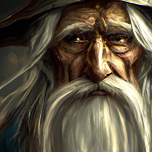 Gandalf Portrait in Art Nouveau Digital Art Style
