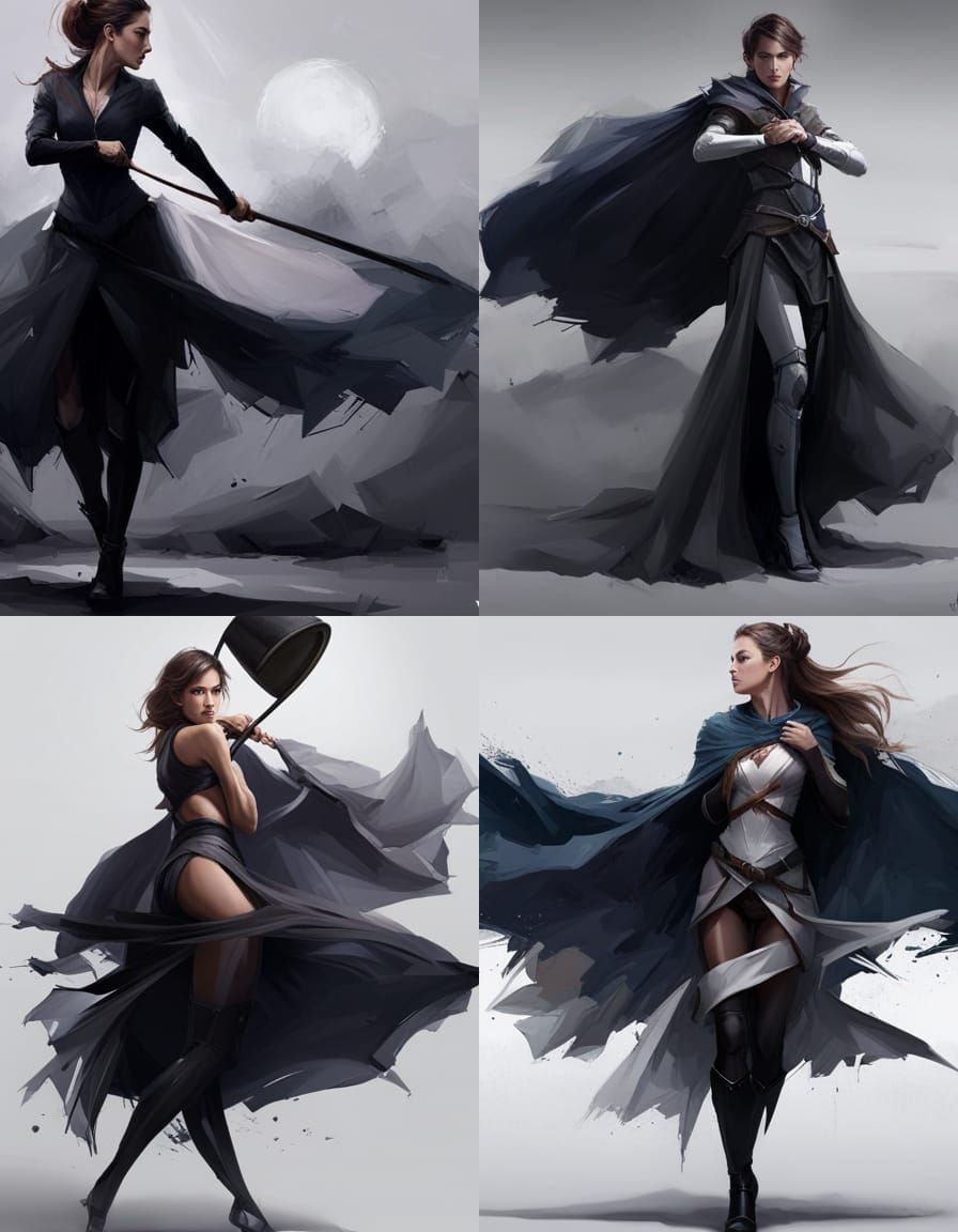 Dramatic Digital Painting of Solitary Figure