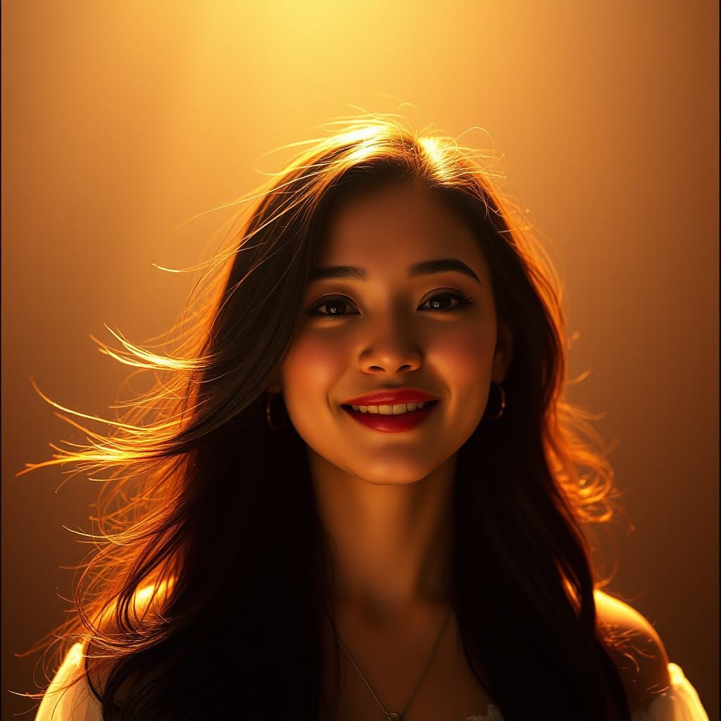 Filipina Woman in Cinematic Jewel Tones