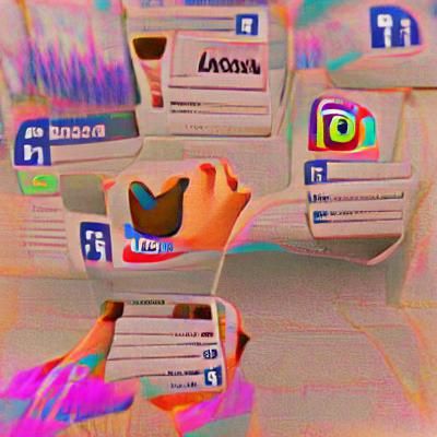 Stylized Graphic Design of Social Media Concept