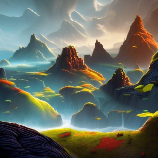 Fantastical Deep Color Concept Art in 8k