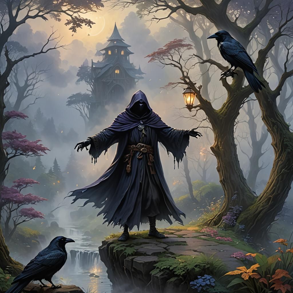 Ethereal Kenku in Misty Darkness