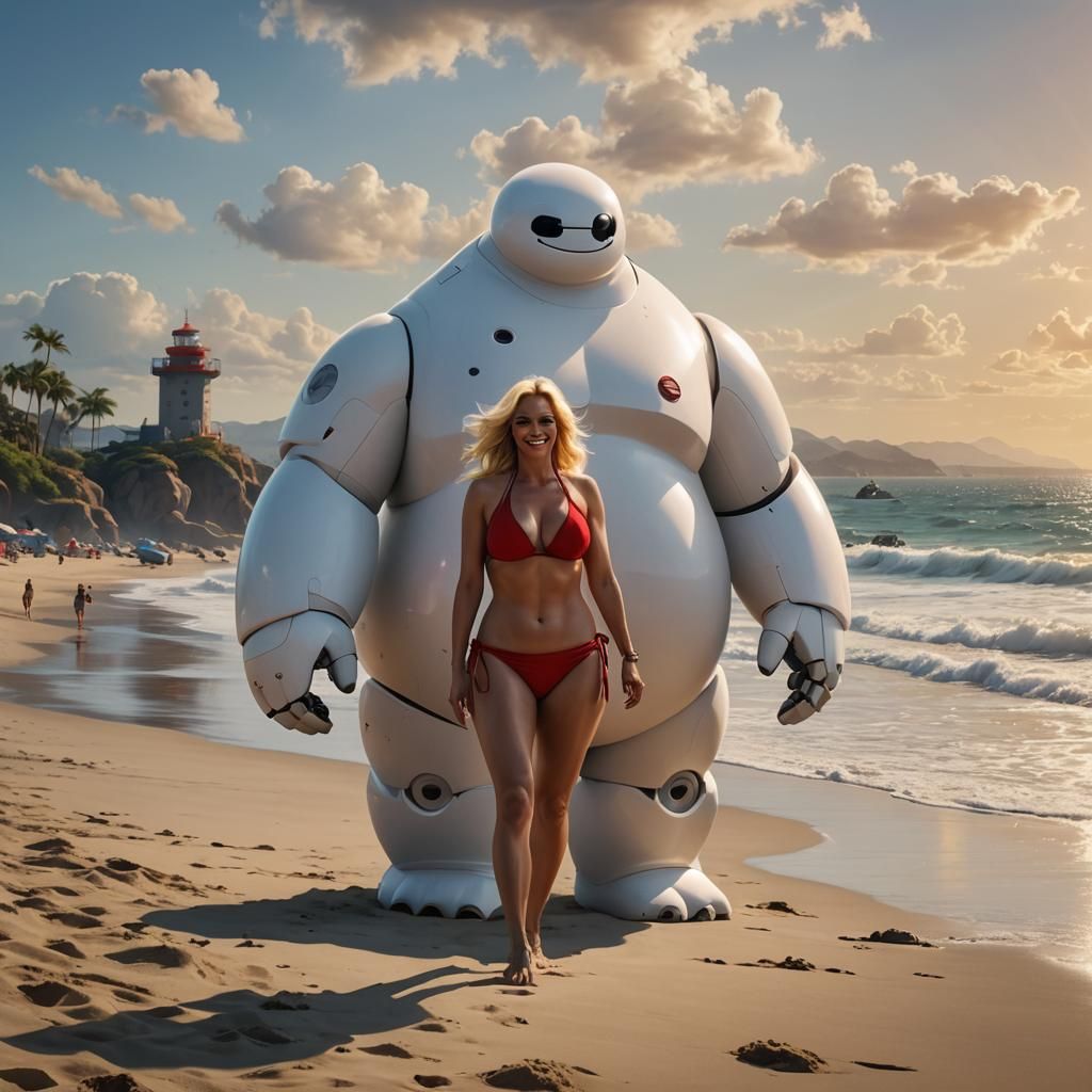 Baymax on Baywatch