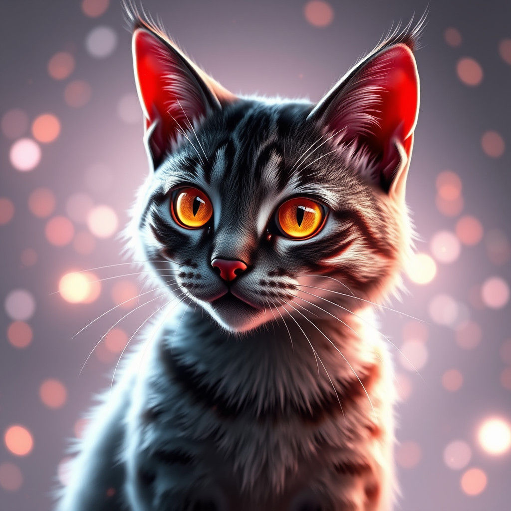 Light point vector jmage of cat