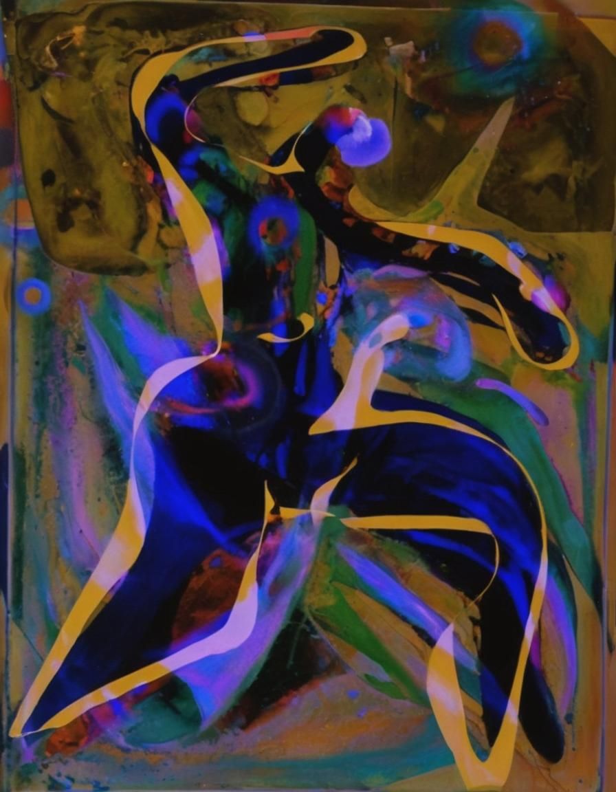 Abstract Expressionism: Swirling Hues in Harmonious Chaos