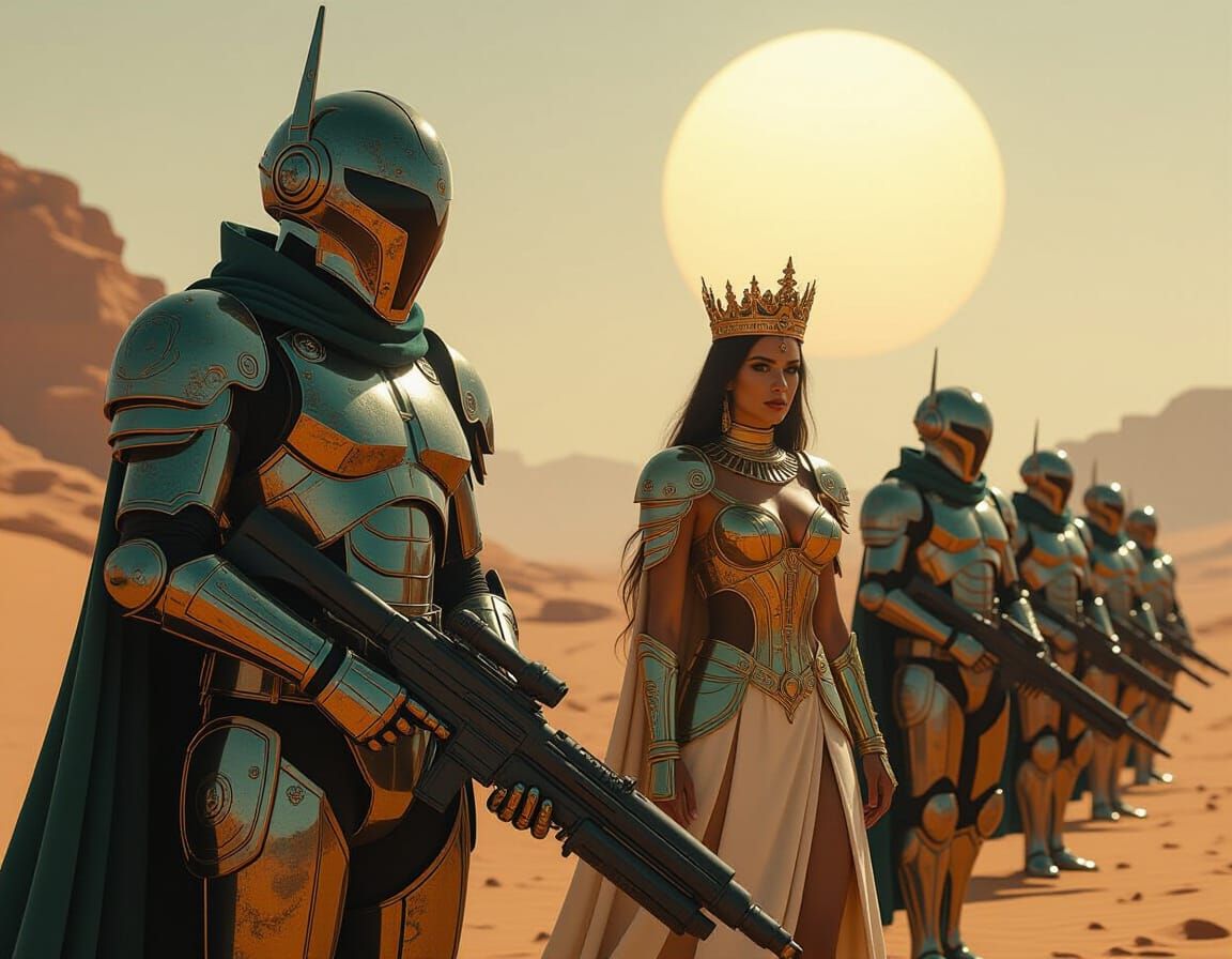 Elite robotic guards and their queen