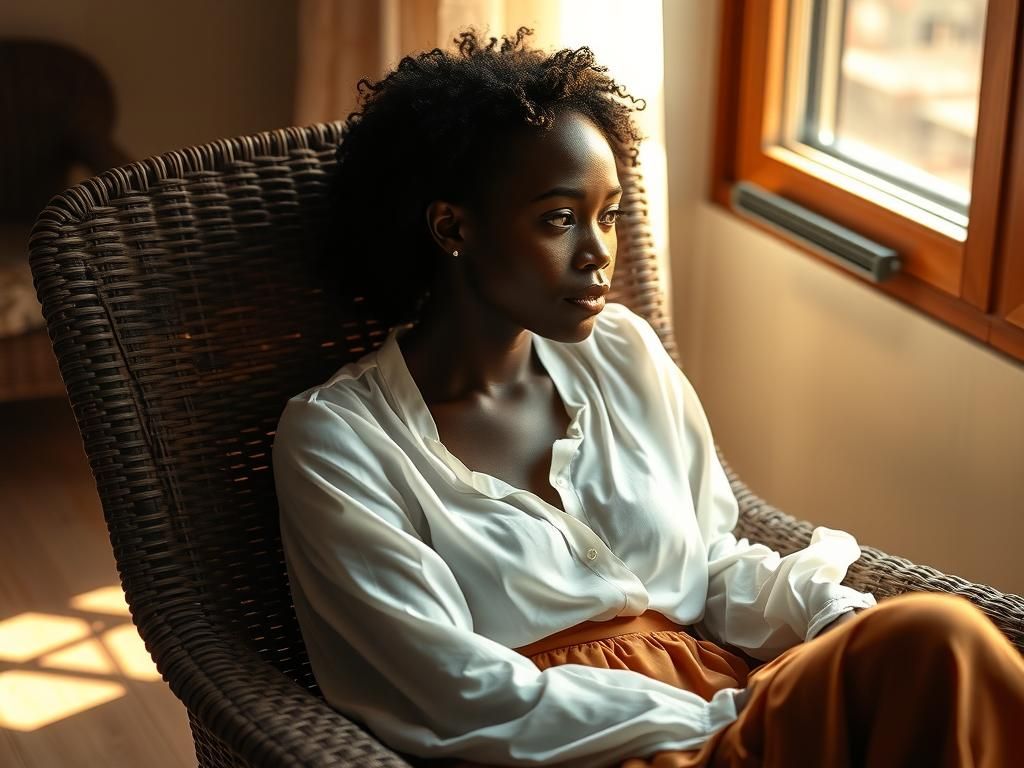 Contemplative Woman in Morning Light: Matthew Lewis, Jr. Sty...