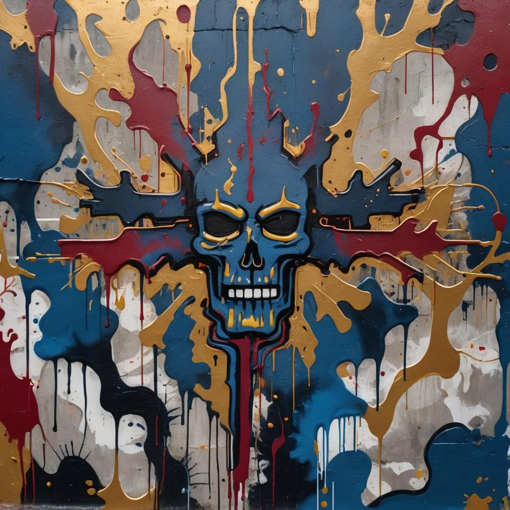 Surreal Graffiti Art: Rorschach in Urban Style