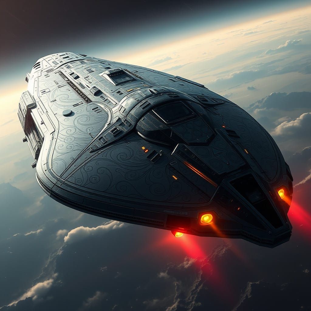 Epic Sigma-Class Spaceship Concept Art