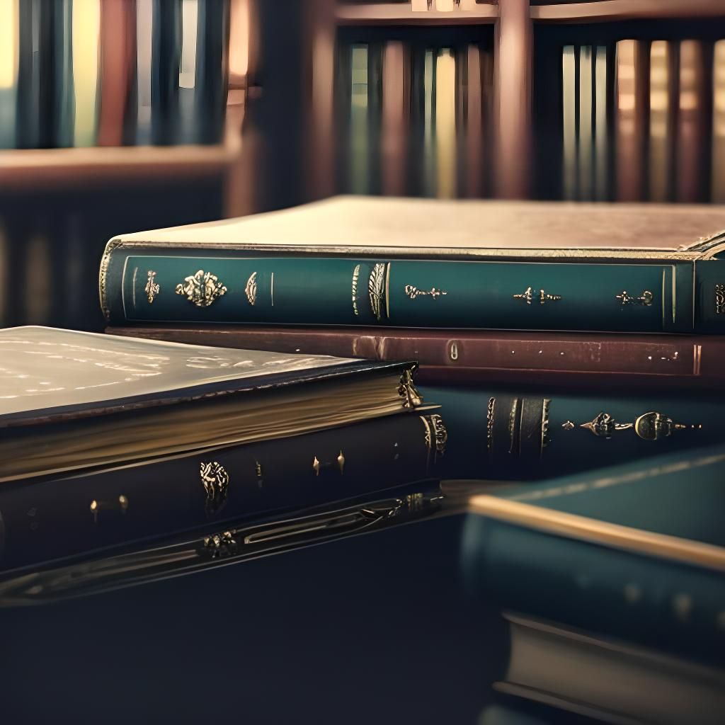 Victorian Library: Cinematic Close-Up of Dusty Books