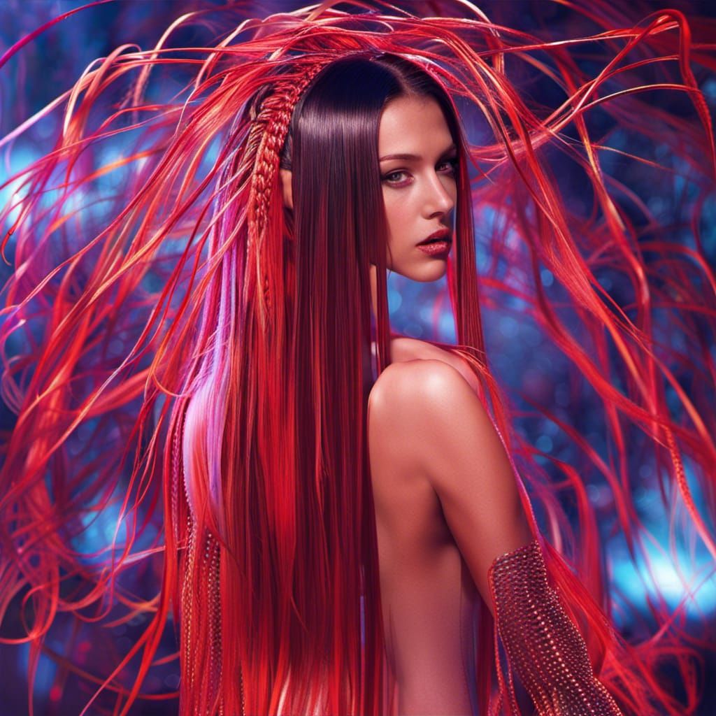 Armenian Beauty in a David Lachapelle Style Hologram