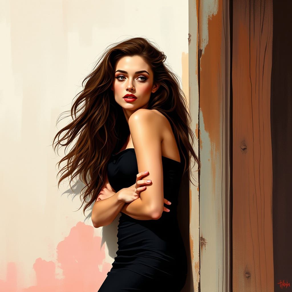 Ethereal Portrait in Dreamlike Allegory Style with Stylized ...