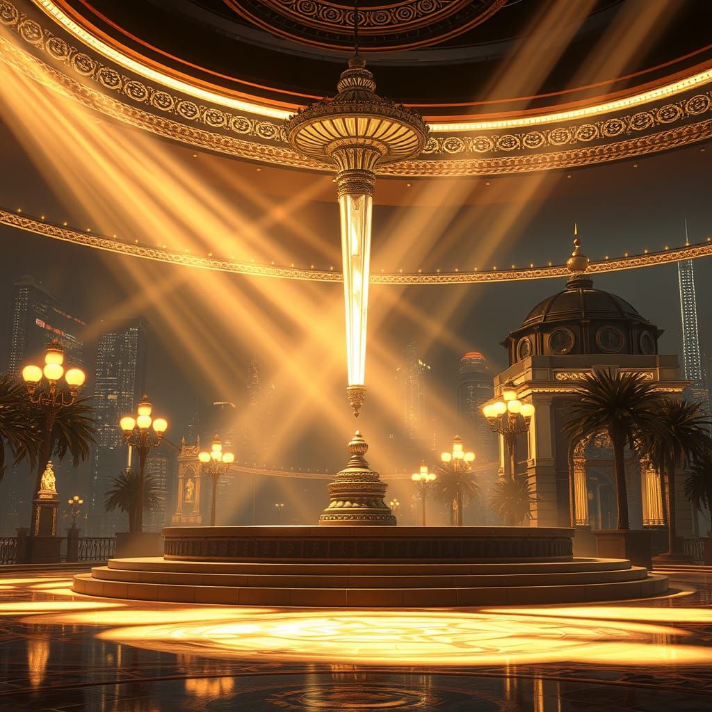 Art Deco Image with Dynamic Lighting