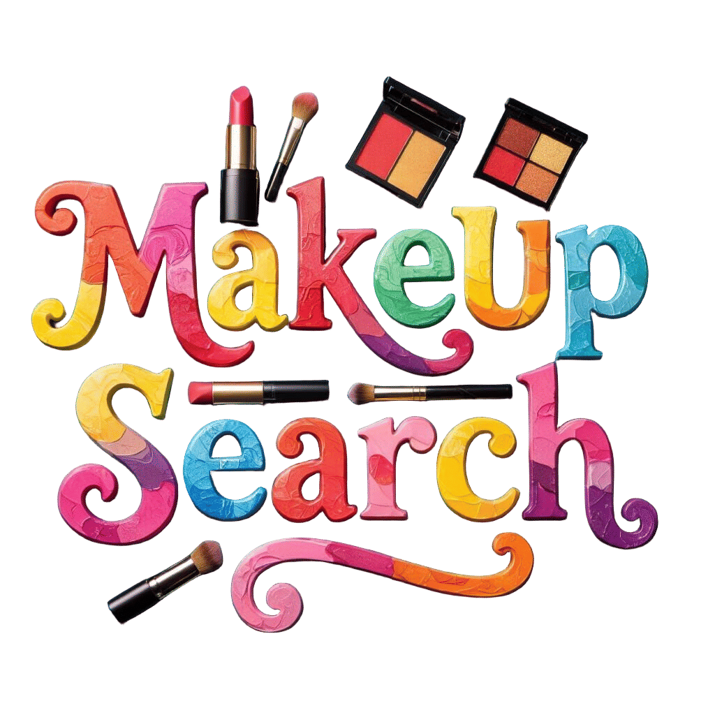 Makeup Products Spell "MakeUp Search" in Pop Surrealist Styl...