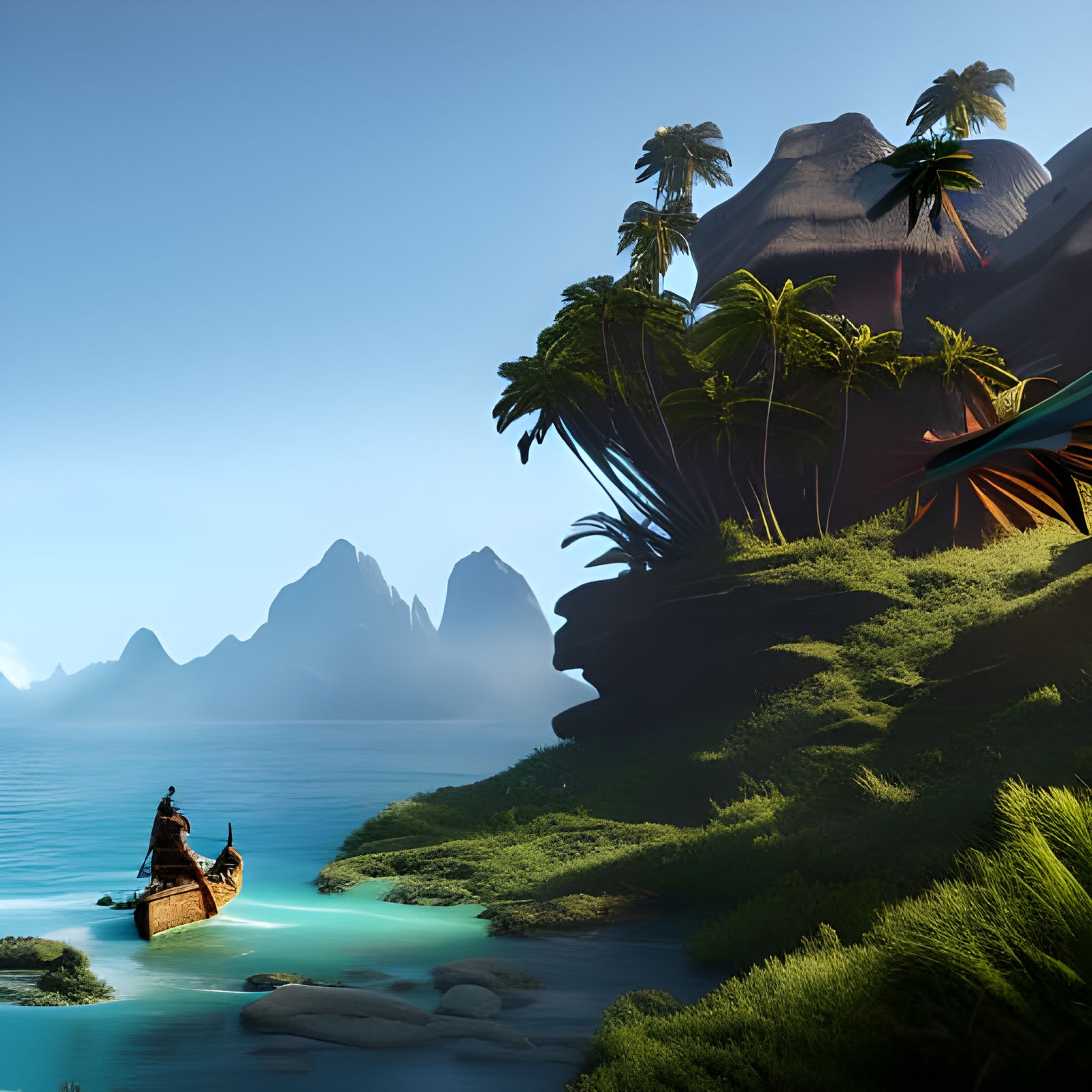 Pacific Islander Gift Exchange: Fantasy Concept Art