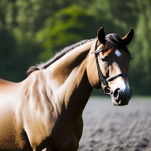 Beautiful horse in the field