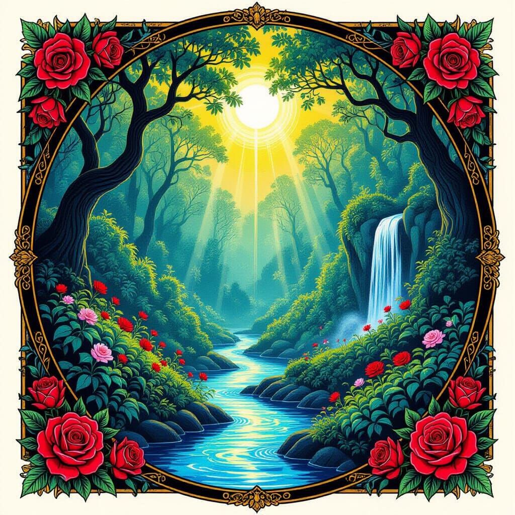 Ethereal Forest Dreamscape with Phosphorescent Plants