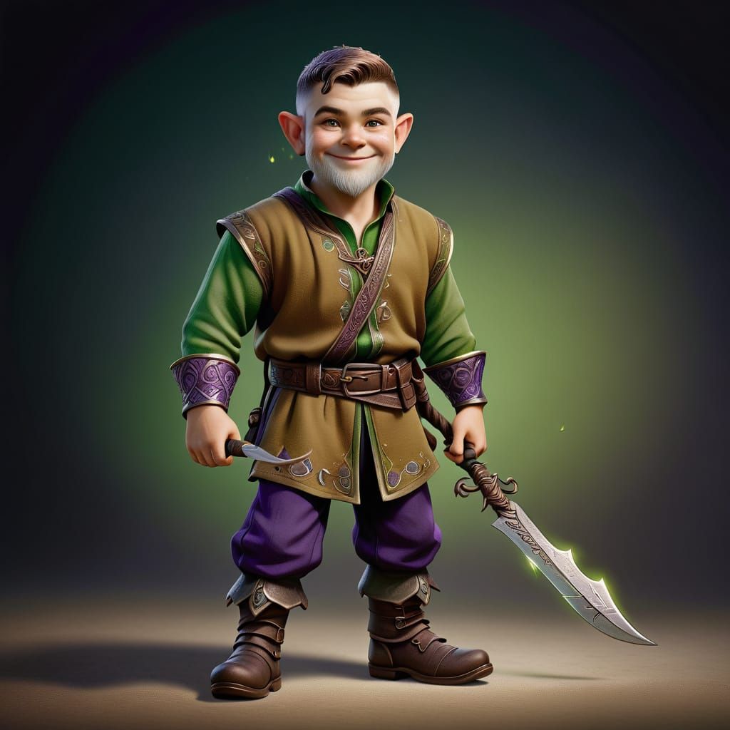 Aristocratic Gnome in Lavish Attire