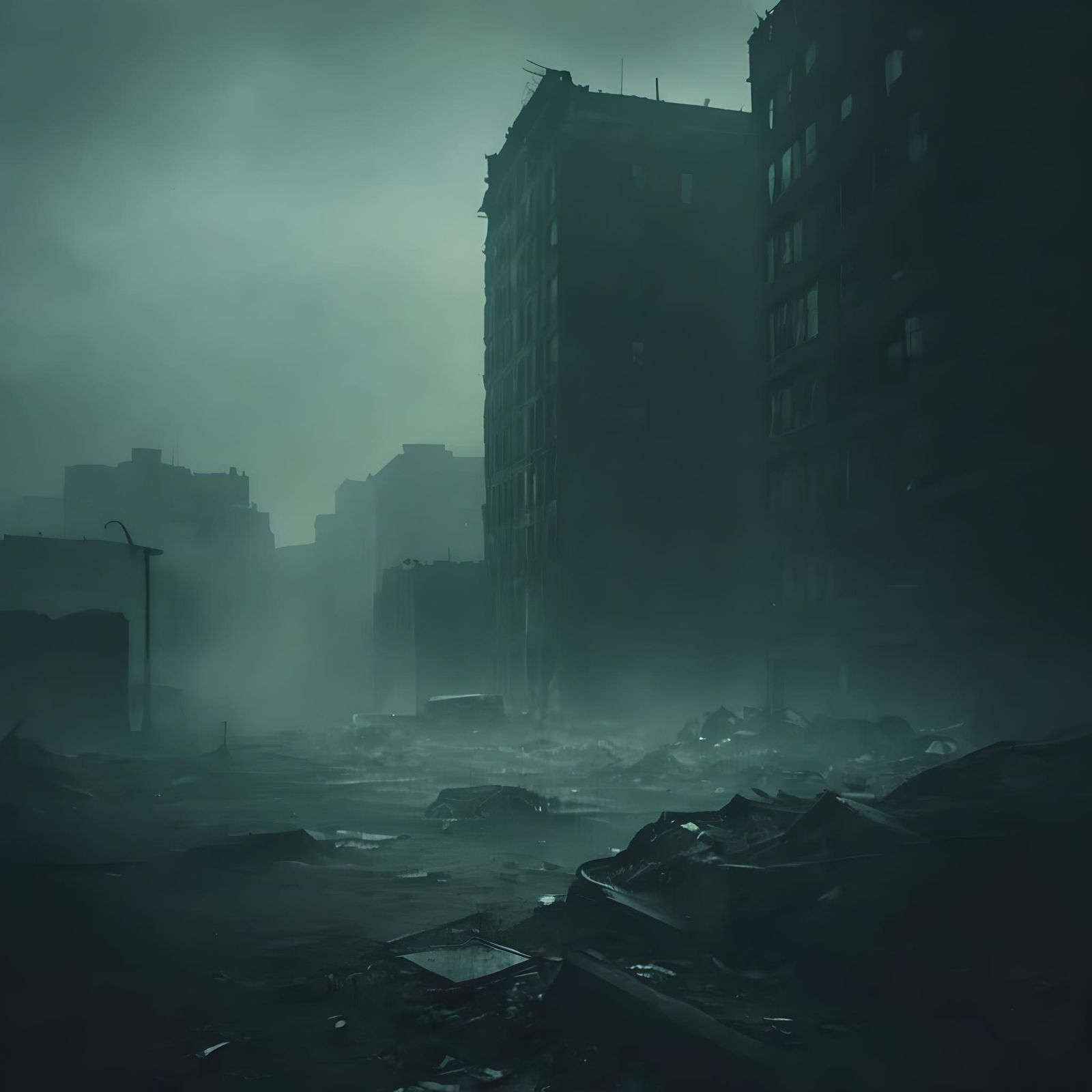 Desolate Wasteland of the Future in Vivid Colors