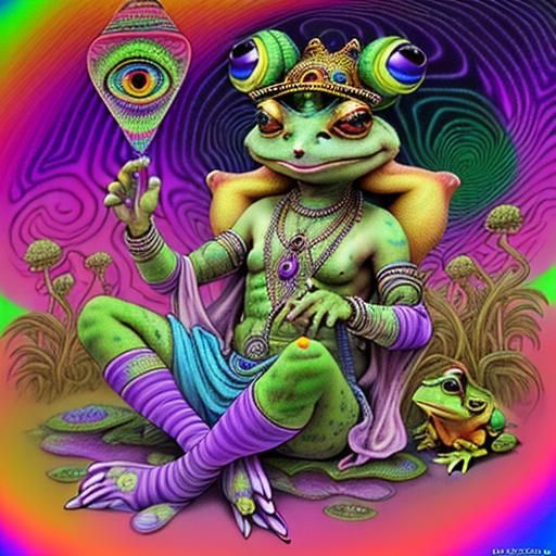 A toad phychodelic hallucination future Rama hypnotoad 420 celebration