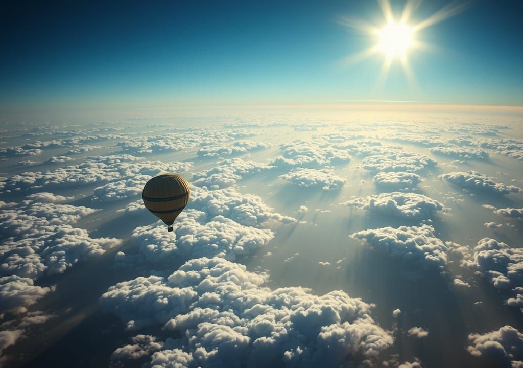 Surreal Earth View from Hot Air Balloon